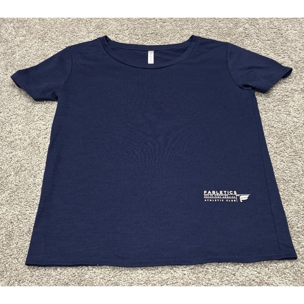 Fabletics Shirt Mens Size XS Performance‎ Workout Gym Polyester Blend Deep Navy